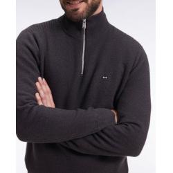 Pull col camionneur en coton nid d'abeille