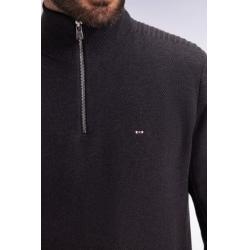 Pull col camionneur en coton nid d'abeille