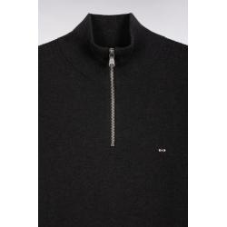 Pull col camionneur en coton nid d'abeille