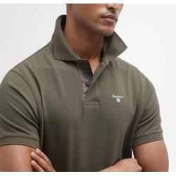 Polo en piqué tartan