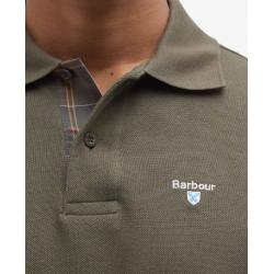 Polo en piqué tartan