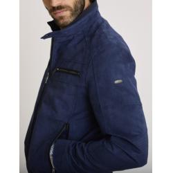Blouson suède bleu BELLATRIX