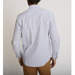 Chemise imprimée en coton bleue CHASON