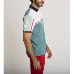 Polo brodé racing vert LEMARKAB