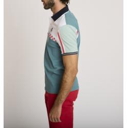 Polo brodé racing vert LEMARKAB