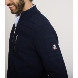 Gilet zippé bleu marine GHIATONE