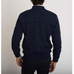 Gilet zippé bleu marine GHIATONE