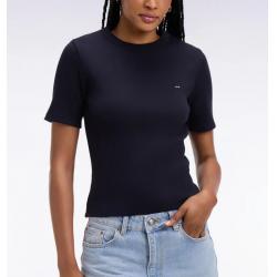 T-shirt col rond à manches courtes marine coupe slim