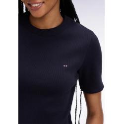 T-shirt col rond à manches courtes marine coupe slim