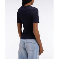 T-shirt col rond à manches courtes marine coupe slim