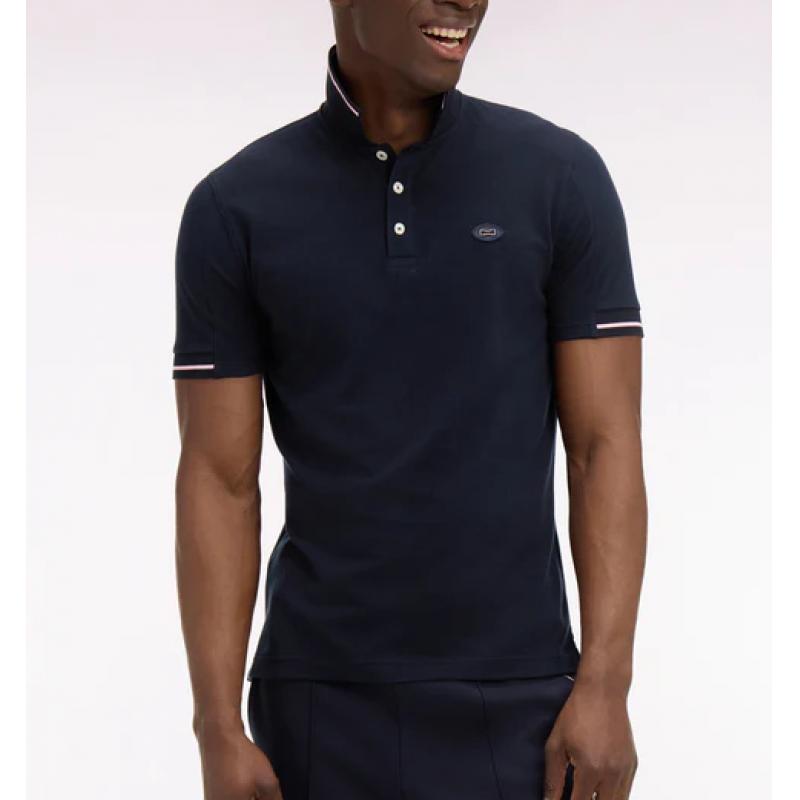 Polo à manches courtes en piqué coton marine