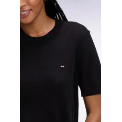 Pull à manches courtes noir coupe regular