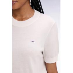 Pull à manches courtes blanc coupe regular