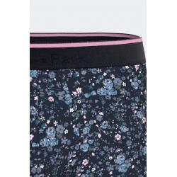 Boxer en jersey de coton stretch marine à imprimé floral