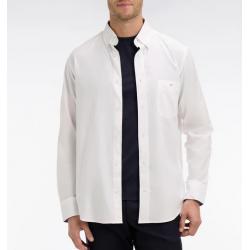 Chemise blanche unie en coton