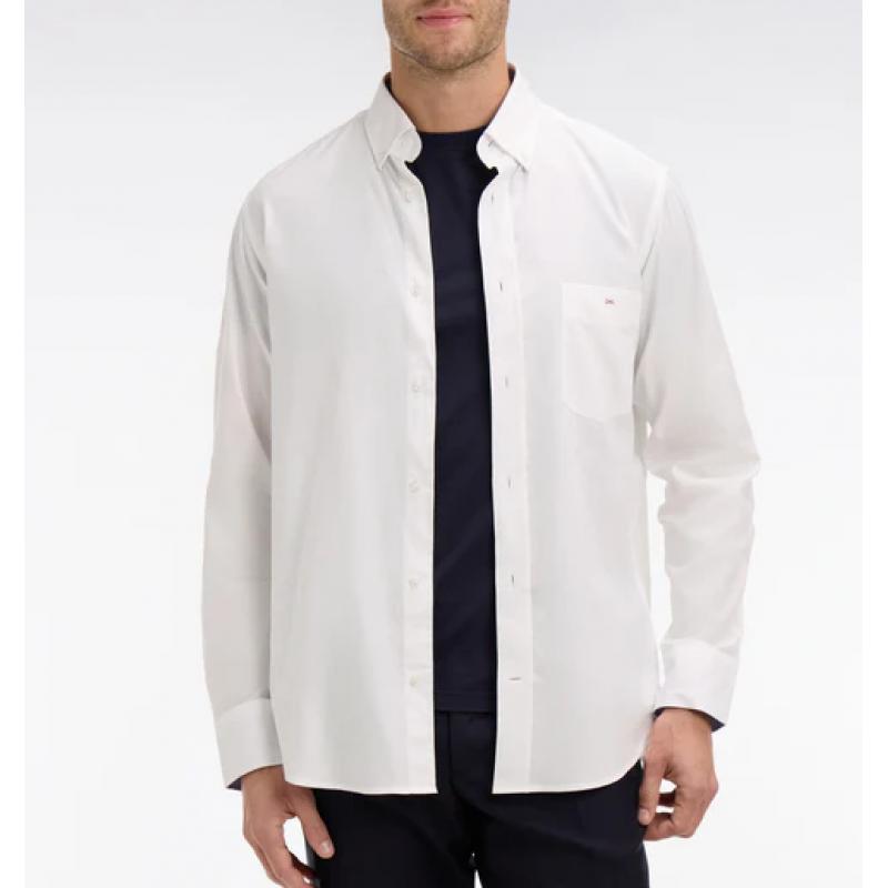 Chemise blanche unie en coton