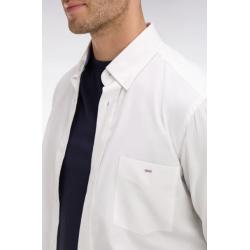 Chemise blanche unie en coton