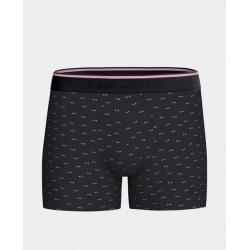 Boxer en jersey de coton stretch marine à micromotifs nœuds papillon