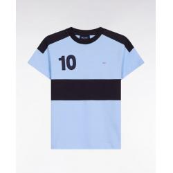 T-shirt à manches courtes en coton ciel coupe droite