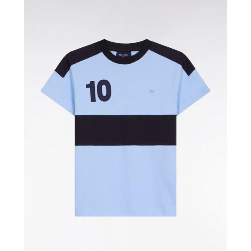 T-shirt à manches courtes en coton ciel coupe droite