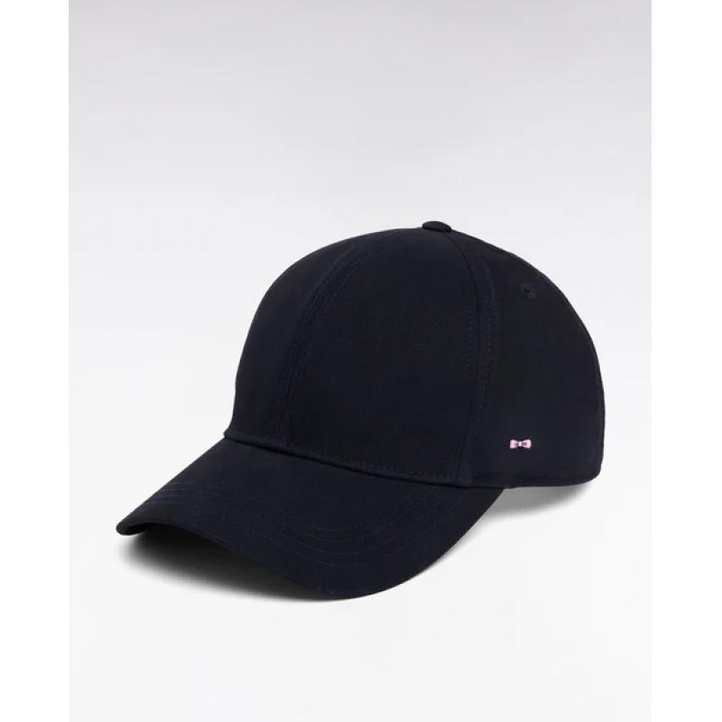 Casquette en twill de coton stretch marine
