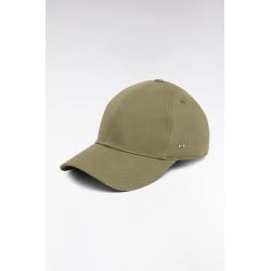 Casquette beige en twill de coton stretch