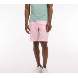 Bermuda rose chino en gabardine stretch