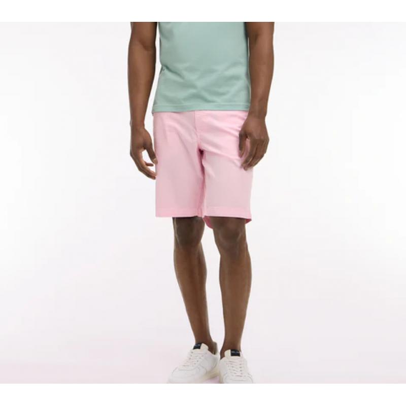 Bermuda rose chino en gabardine stretch