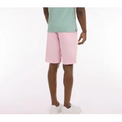 Bermuda rose chino en gabardine stretch