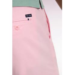 Bermuda rose chino en gabardine stretch
