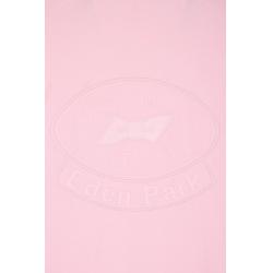 Polo rose à manches courtes en coton brodé coupe regular