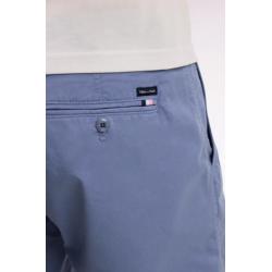 Bermuda chino en gabardine stretch bleu