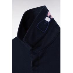 Maillot à manches courtes en coton marine et rose