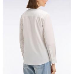Chemise en popeline de coton blanche coupe slim