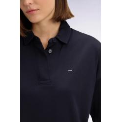 Maillot à manches courtes en coton Pima marine coupe relaxed