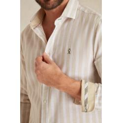 Chemise Beige Regular en Lin