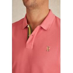 Polo Rose Salin Pibo à Détails Bicolore