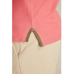 Polo Rose Salin Pibo à Détails Bicolore