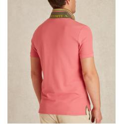 Polo Rose Salin Pibo à Détails Bicolore