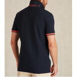 Polo Navy Phuoc à Détails Fluo