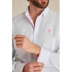 Chemise Light Blue Cornil Slim à Rayures Fines