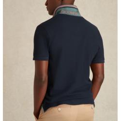 Polo Navy Pibo à Détails Bicolore