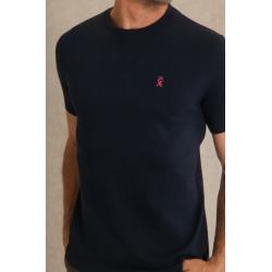T-shirt Dark Navy Travis à Col Rond