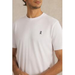T-shirt White Travis à Col Rond
