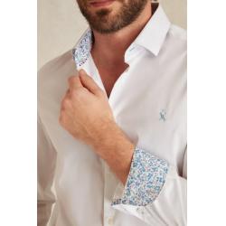 Chemise White Slim en Popeline Stretch