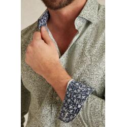 Chemise Primevere Green Clovis Slim à Imprimé