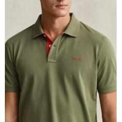 Polo en coton piqué contrastant