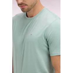 T-shirt vert d'eau à manches courtes en coton Pima coupe regular