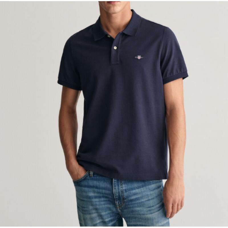 Polo regular fit en coton piqué Shield