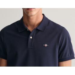 Polo regular fit en coton piqué Shield